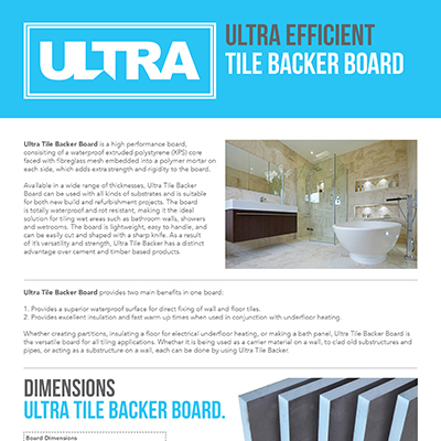 Ultra Tile Backer Boards