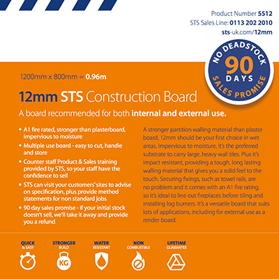 STS 12mm Construction Board