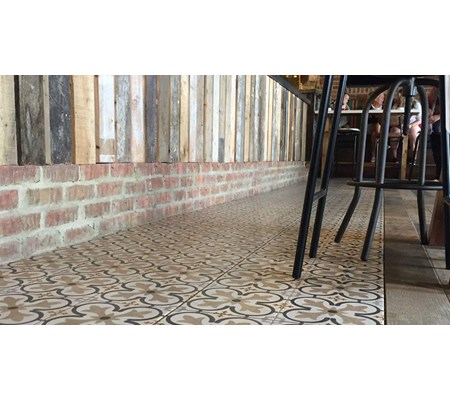 Patterned Bar Floor Tiles